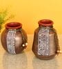 Simmering Sand (Set Of 2) Brown Terracotta Table Vase