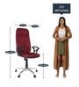 Simmon Ergonomic Chair in Red Colour
