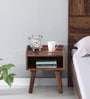 Valence Sheesham Wood Bedside Table In Scratch Resistant Rustic Teak Finish