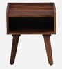 Valence Sheesham Wood Bedside Table In Scratch Resistant Rustic Teak Finish