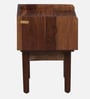Valence Sheesham Wood Bedside Table In Scratch Resistant Rustic Teak Finish