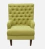 Fernand Fabric Full Back Lounge Chair In Olive Green Colour