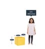 Simple Fabric Foldable Cloth Organiser in Yellow Colour