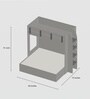 SimpleSlides Bunk Bed With Slide In Grey Colour
