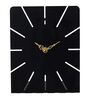 Simplest Square Black Iron Table Clock