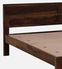 Simplicty Pure Sheesham Wood Queen Size Bed In Scratch Resistant Teak Finish