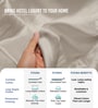 Simply Taupe Solid 1000 TC Cotton Super King Sized Bedsheet with 4 Pillow Covers