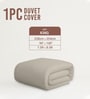 Simply Taupe Solid 400 TC Cotton Double Sized Duvet Cover