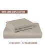 Simply Taupe Solid 400 TC Cotton King Sized Bedsheet with 2 Pillow Covers