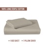 Simply Taupe Solid 400 TC Cotton Single Sized Bedsheet with 1 Pillow Cover