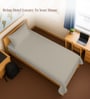 Simply Taupe Solid 400 TC Cotton Single Sized Bedsheet with 1 Pillow Cover