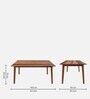 Simsim Sheesham Wood 6 Seater Dining Set In Natural Sheesham Finish