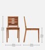 Simsim Sheesham Wood Dining Chair In Natural Sheesham Finish