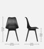 Simson Plastic Iconic Chair in Black Colour