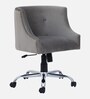 Sines Velvet Ergonomic Chair in Grey Colour
