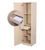 Lucena 1 Door Wardrobe in Light Choco Finish