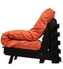 Single Futon in Orange Colour with Mattress