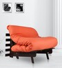 Single Futon in Orange Colour with Mattress