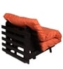 Single Futon in Orange Colour with Mattress