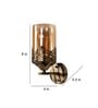 Single Iron Wall Light In Antic Finish