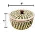 Single Olive Sabai Grass Earthen Cradle Roti Box