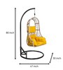 Sikar Wicker Swing in Honey & Yellow Colour
