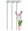 Single Stem Set of 3 Green Metal Plant Stand