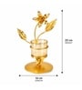 Golden Metal Floral Votive Tea Light Holder