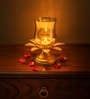 Golden Metal Lotus Tea Light Holder