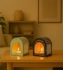 Black & Turquoise Metal Tea Light Holder Set Of 2