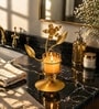 Golden Metal Floral Votive Tea Light Holder
