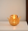 Golden Metal Lotus Tea Light Holder