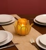 Golden Metal Lotus Tea Light Holder