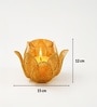 Golden Metal Lotus Tea Light Holder