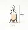 Black & Golden Metal Swirl Tealight Holder