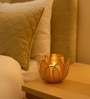 Golden Metal Lotus Tea Light Holder