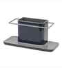 Sink Caddy (Large Countertop Sink Tray with Drain Holes, Dishwasher Safe (Grey)