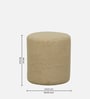 Sintra Boucle Fabric Round Pouffe in Camel Colour
