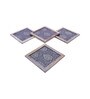 Sione Black  blended silk 4 Pcs Coasters