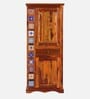 Siramika Sheesham Wood 1 Door Wardrobe In Honey Oak Finish