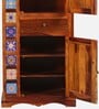 Siramika Sheesham Wood 1 Door Wardrobe In Honey Oak Finish
