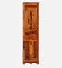 Siramika Sheesham Wood 1 Door Wardrobe In Honey Oak Finish