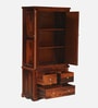 Siramika Sheesham Wood 2 Door Wardrobe in Honey Oak Finish Siramika Sheesham Wood 2 Door Wardrobe in Honey Oak Finish