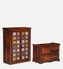 Siramika Sheesham Wood 2 Door Wardrobe in Honey Oak Finish Siramika Sheesham Wood 2 Door Wardrobe in Honey Oak Finish