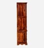 Siramika Sheesham Wood 2 Door Wardrobe In Honey Oak Finish With Drawer