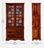Siramika Sheesham Wood 2 Door Wardrobe In Honey Oak Finish With Drawer
