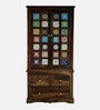 Siramika Sheesham Wood 2 Door Wardrobe In Provincial Teak Finish