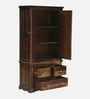 Siramika Sheesham Wood 2 Door Wardrobe In Provincial Teak Finish Siramika Sheesham Wood 2 Door Wardrobe In Provincial Teak Finish