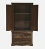 Siramika Sheesham Wood 2 Door Wardrobe In Provincial Teak Finish Siramika Sheesham Wood 2 Door Wardrobe In Provincial Teak Finish