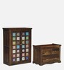 Siramika Sheesham Wood 2 Door Wardrobe In Provincial Teak Finish Siramika Sheesham Wood 2 Door Wardrobe In Provincial Teak Finish